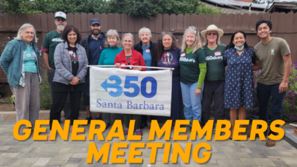 General Members of 350 Santa Barbara pose smiling for group photo